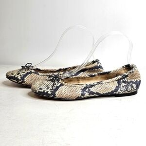 Sam Edelman Felicia Snake Slip On Rounded Closed Toe Flexible Ballet Flat size 7